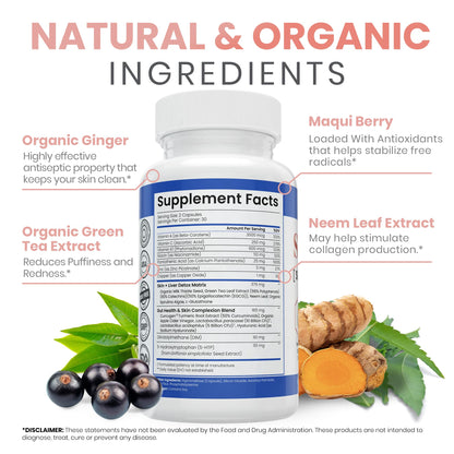 Zen Nutrients SkinVite Natural Skin Supplement for Women, Men & Teens - Hormonal Breakouts & Clear Skin Support Supplement - Detoxifying Vitamin for Acne and Digestion Support Zen NutrientsBuy Supplements Australia