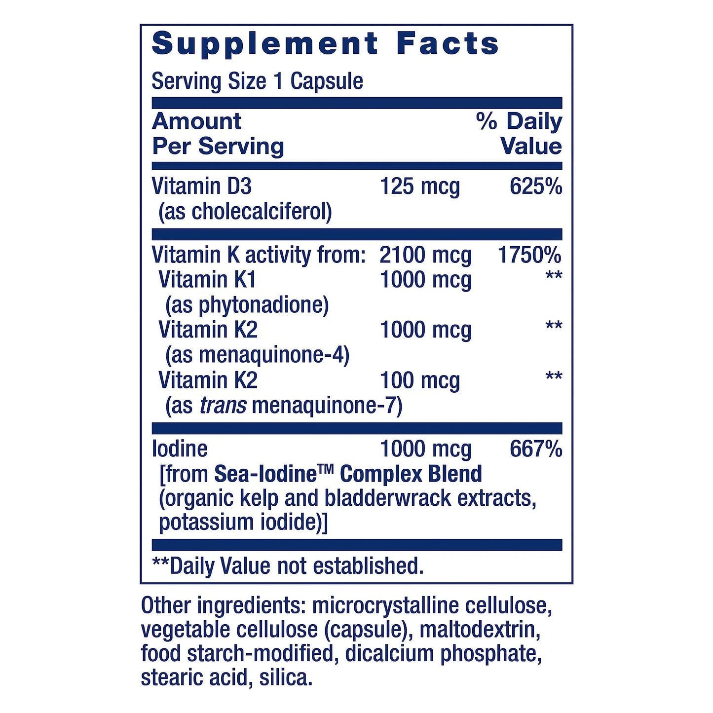 Life Extension One-Per-Day Multivitamin – Packed with Over 25 Vitamins, Minerals & Plant Extracts & Vitamins D and K with Sea-Iodine, Vitamin D3, Vitamin K1 and K2, Iodine Life ExtensionBuy Supplements Australia