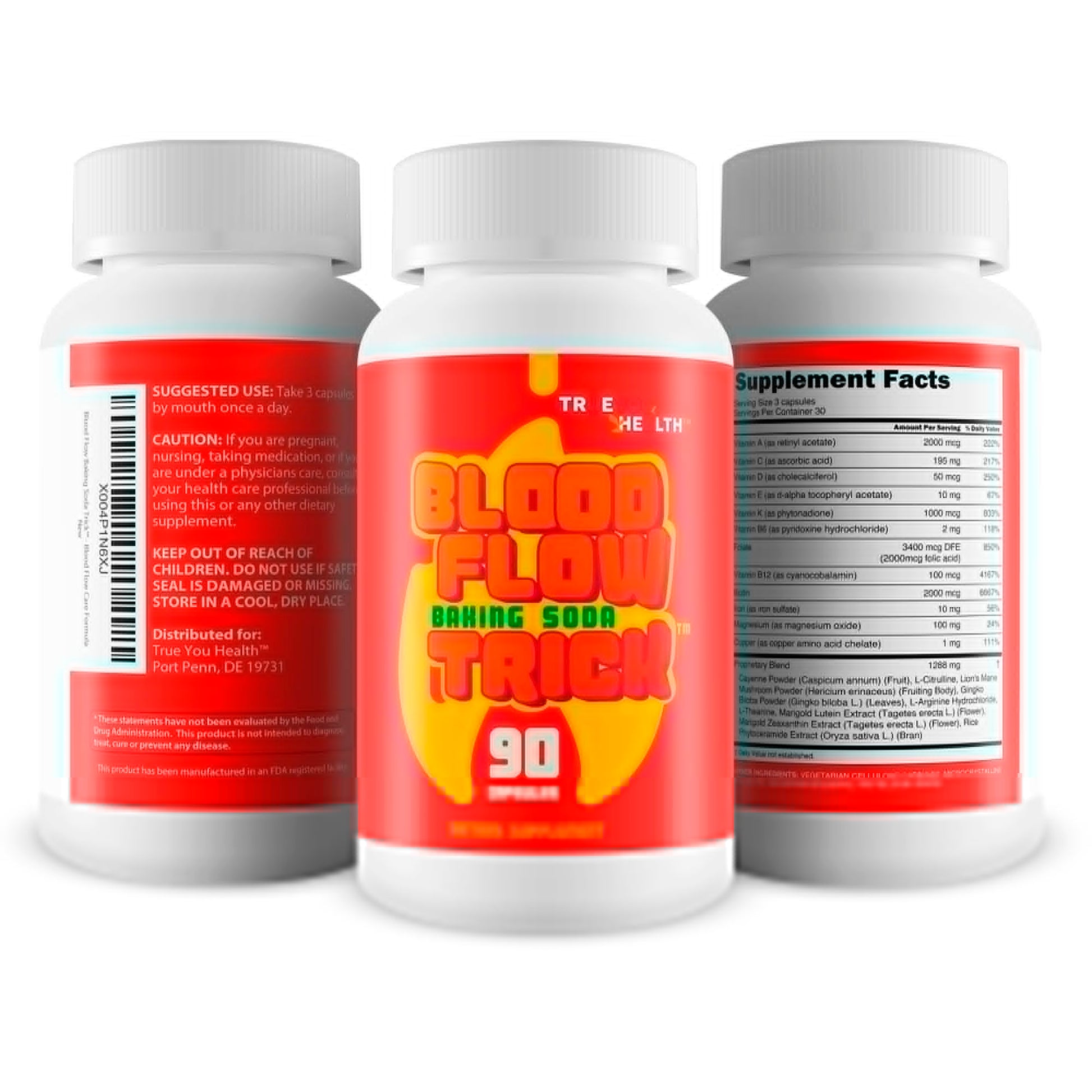 Baking Soda Trick for Men - Our Best Blood Flow Pills - Male Circulation Supplement for Advanced Blood Flow Care - Natural Circulation Supplements - Blood Circulation Supplements for Men True You HealthBuy Supplements Australia