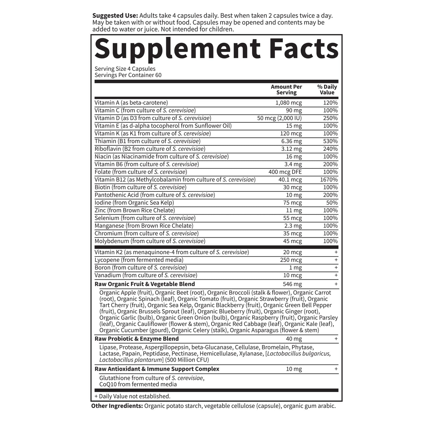 Garden of Life Multivitamin for Men - Vitamin Code 50 & Wiser Men's Raw Whole Food Vitamin Supplement with Probiotics Garden of LifeBuy Supplements Australia
