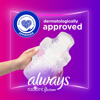 Always Radiant Feminine Pads For Women, Size 3 Extra Heavy Absorbency, With Flexfoam AlwaysBuy Supplements Australia