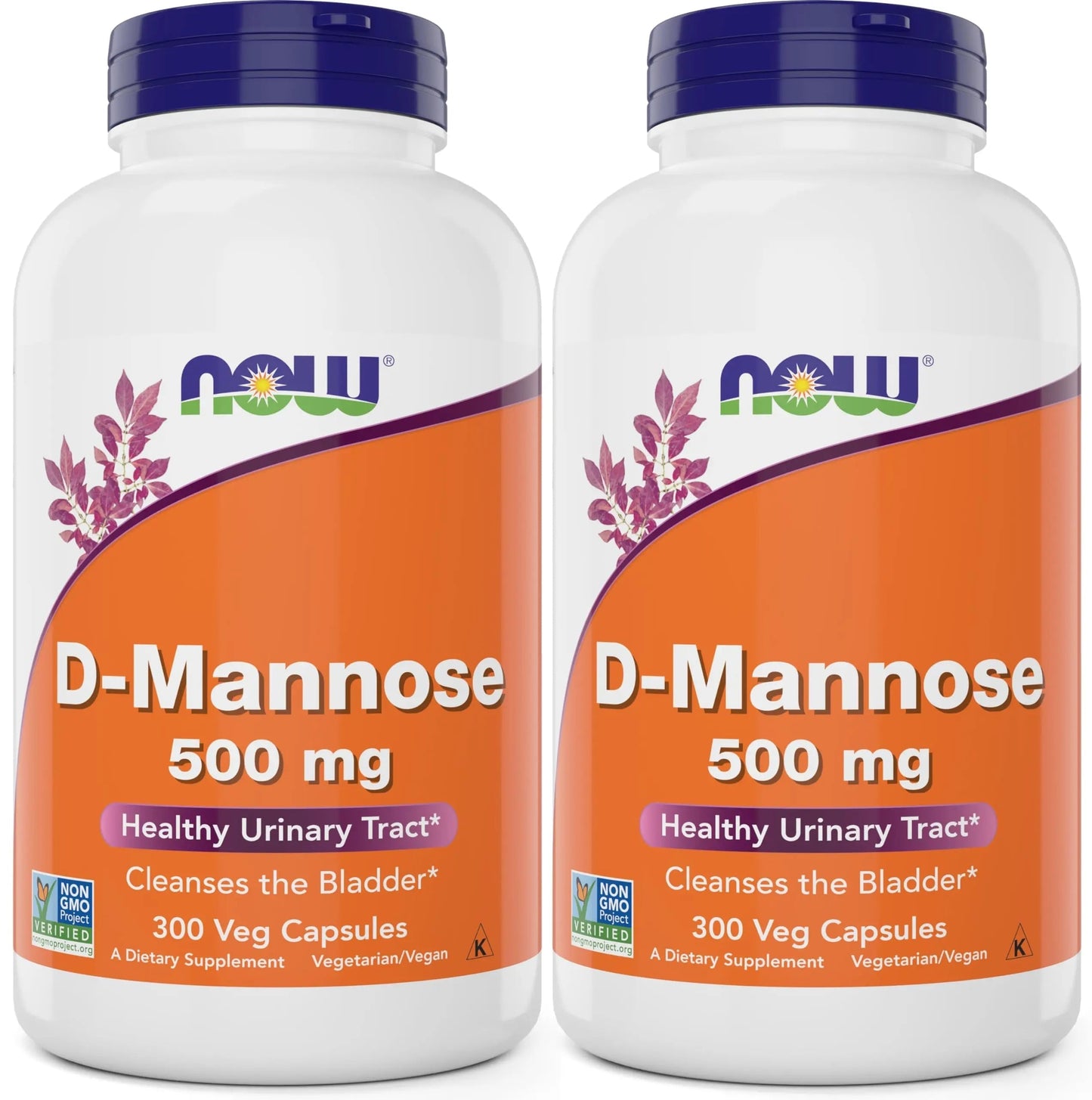 Now D-Mannose 500 mg, 300 Capsules (Pack of 2) - Vegan Non GMO Supplement for Women and Men - Supports Healthy Urinary Tract, Cleanses The Bladder NOW FoodsBuy Supplements Australia