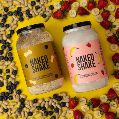 NAKED nutrition Naked Shake - Vegan Protein Powder, Strawberry Banana - Flavored Plant NAKEDBuy Supplements Australia