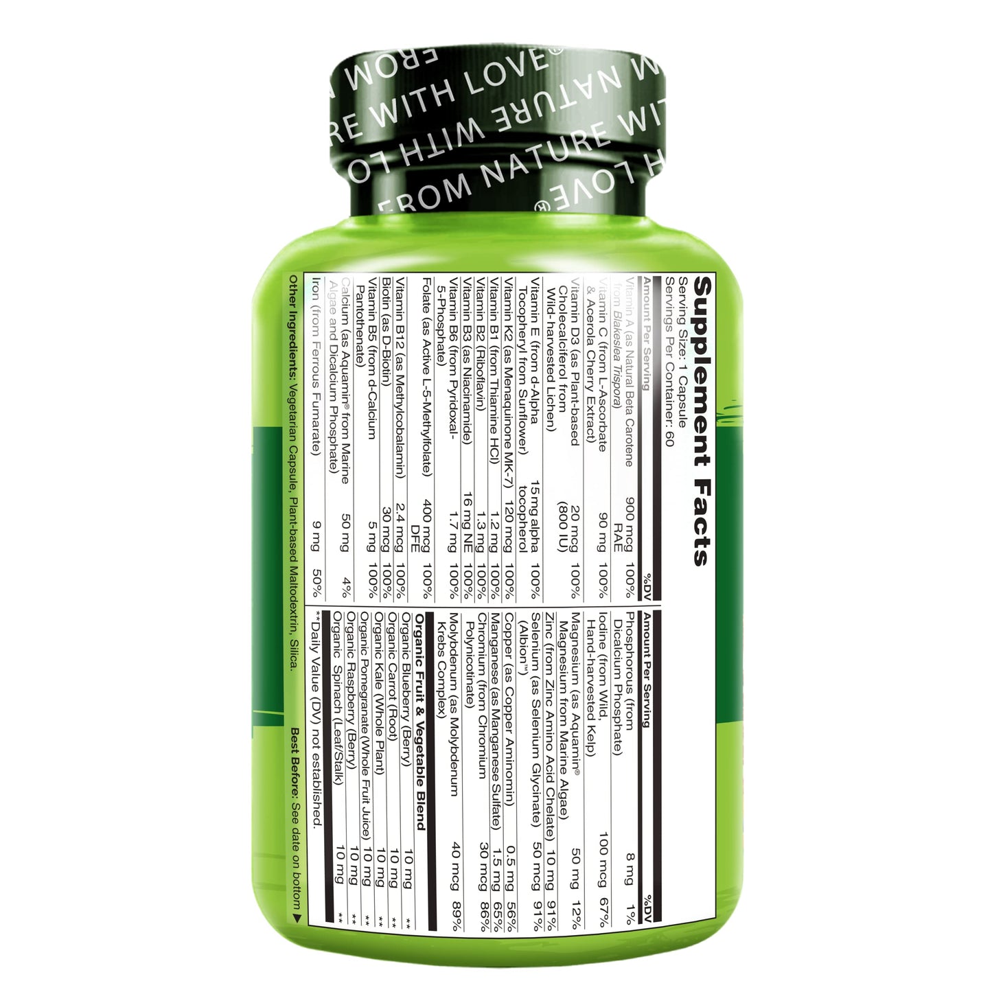 NATURELO One Daily Multivitamin for Women - Energy Support - Whole Food Supplement NATURELOBuy Supplements Australia