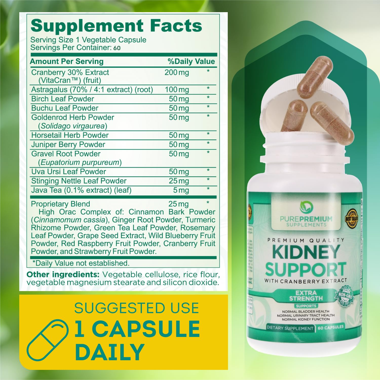 PurePremium Kidney Support Supplement with Cranberry Extract - Kidney Cleanse, Detox PurePremium SupplementsBuy Supplements Australia