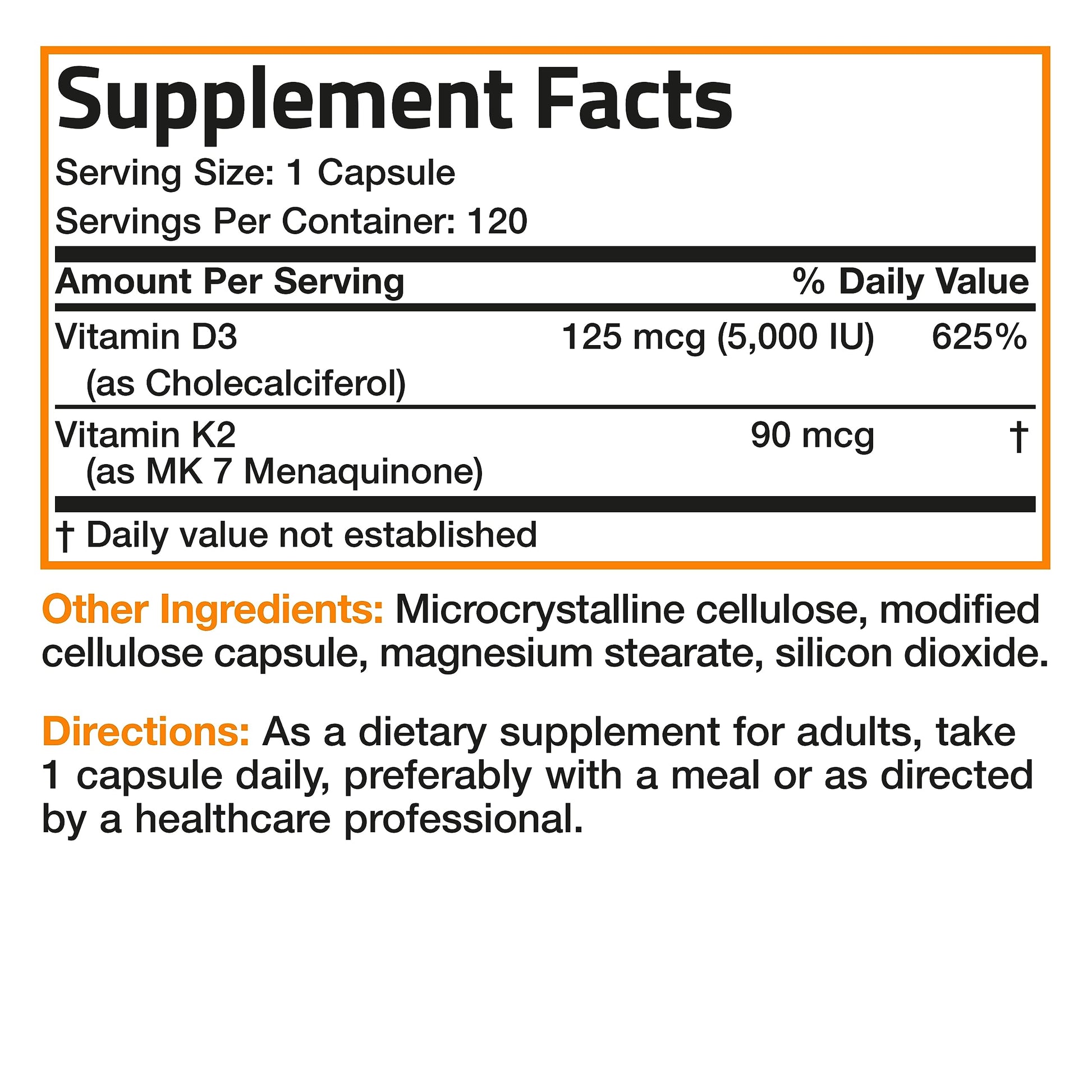 Bronson Vitamin K2 (MK7) with D3 Supplement Non-GMO Formula 5000 IU Vitamin BronsonBuy Supplements Australia