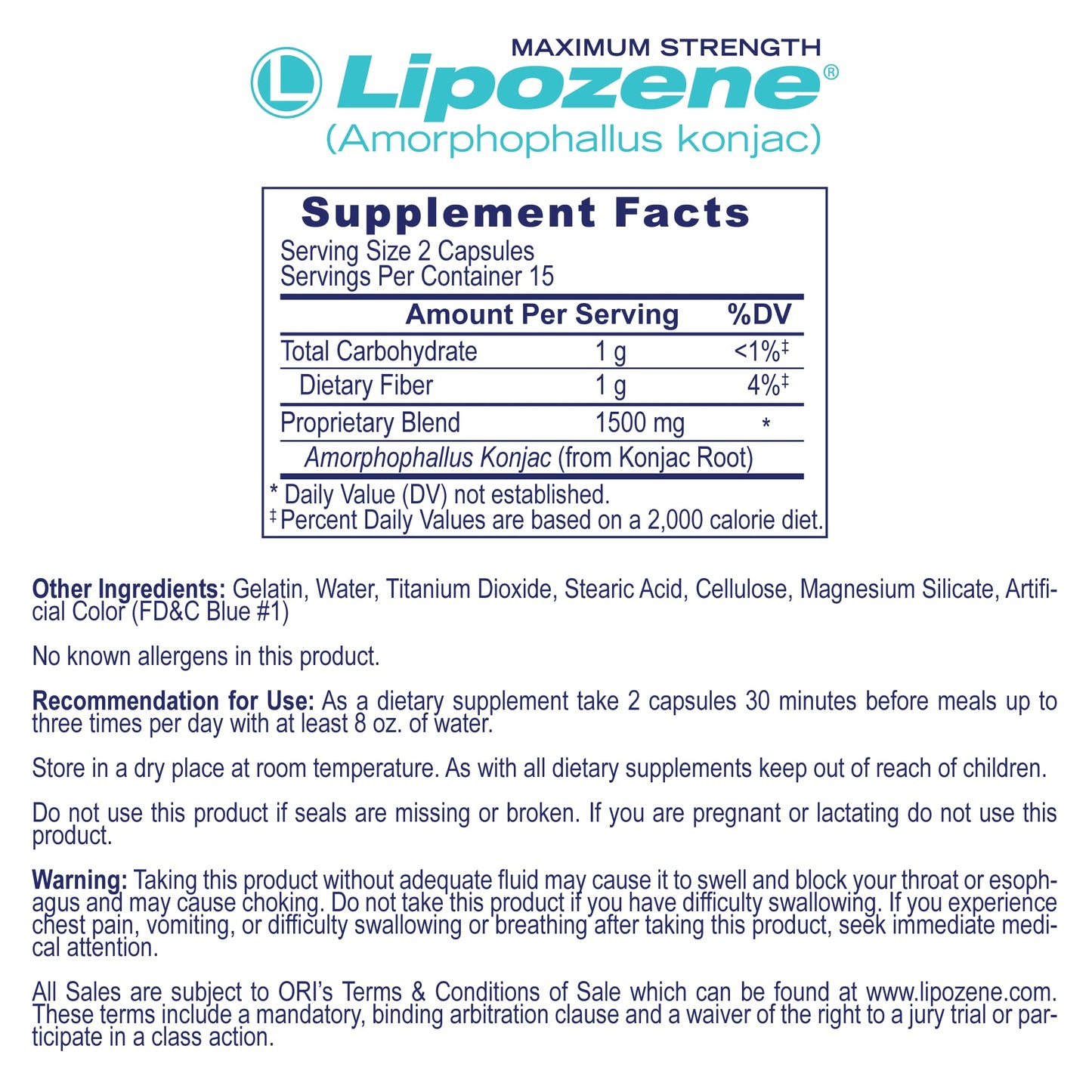 Lipozene Diet Pills - Weight Loss Supplement - Appetite Control - Two Bottles of 30 Capsules LipozeneBuy Supplements Australia
