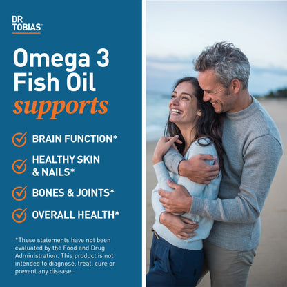 Dr. Tobias Omega 3 Fish Oil, 800 mg EPA 600 DHA Supplement for Heart, Brain & Immune Dr. TobiasBuy Supplements Australia