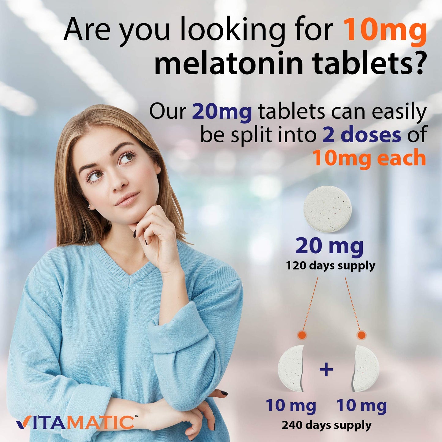 Vitamatic 2 Pack Melatonin 20mg Fast Dissolve 120 Tablets - Natural Berry VitamaticBuy Supplements Australia