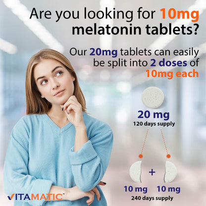 Vitamatic 2 Pack Melatonin 20mg Fast Dissolve 120 Tablets - Natural Berry VitamaticBuy Supplements Australia