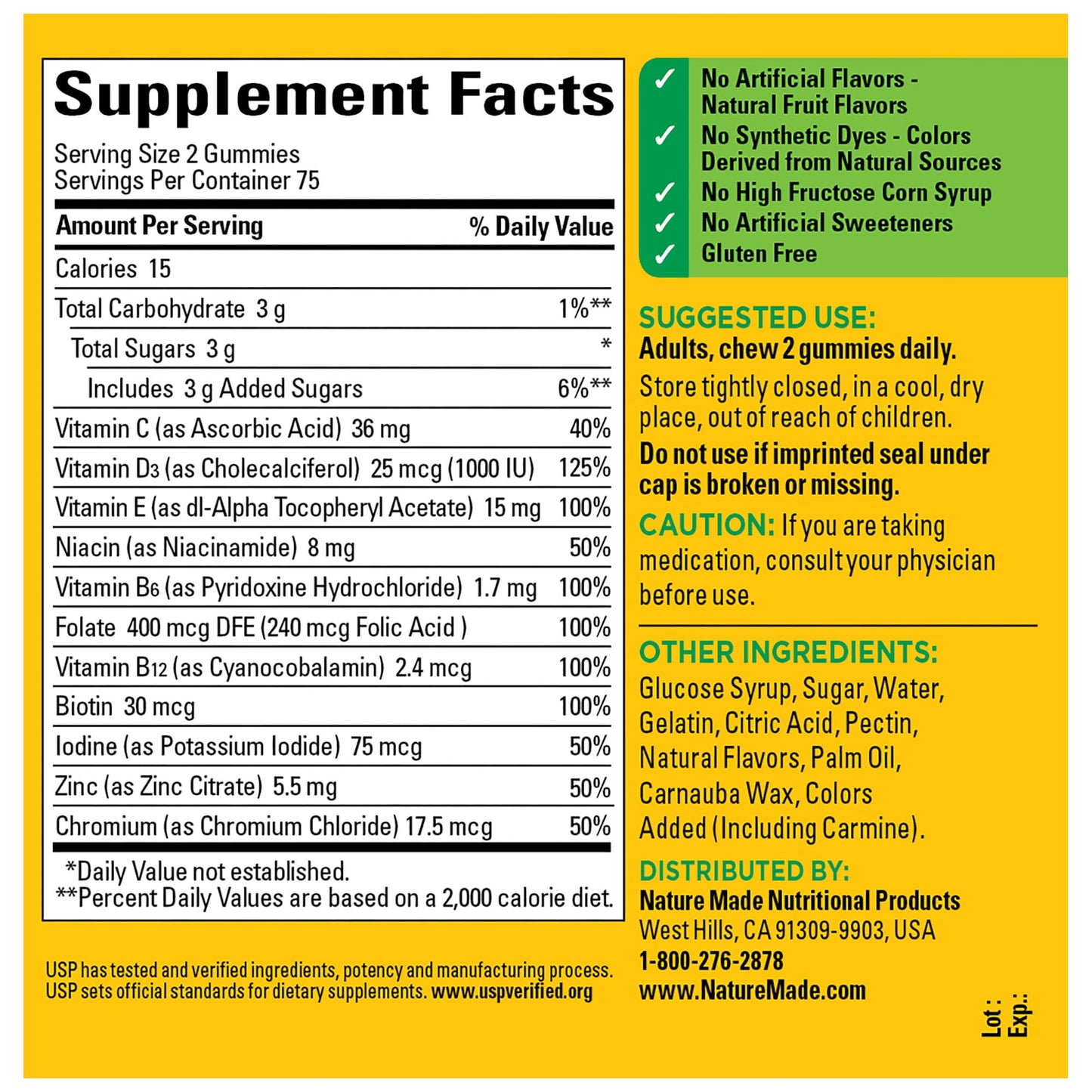 Nature Made Multivitamin Gummies, Mens & Womens Gummy Vitamins & Minerals, Adult Multivitamin Gummy Nature MadeBuy Supplements Australia