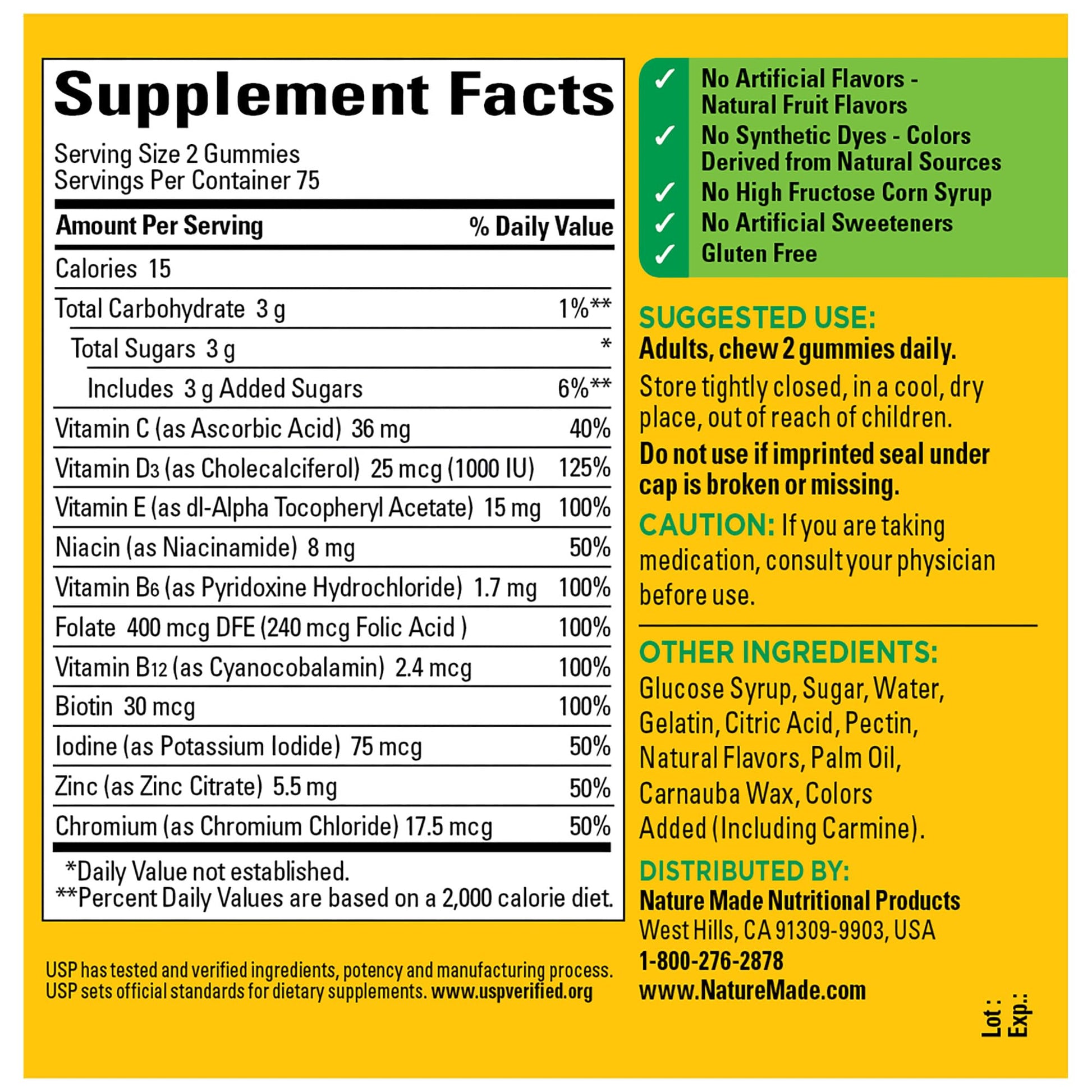 Nature Made Multivitamin Gummies, Mens & Womens Gummy Vitamins & Minerals, Adult Multivitamin Gummy Nature MadeBuy Supplements Australia