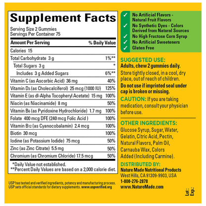 Nature Made Multivitamin Gummies, Mens & Womens Gummy Vitamins & Minerals, Adult Multivitamin Gummy Nature MadeBuy Supplements Australia