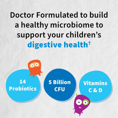 SmartyPants Organic Kids Multivitamin Gummies: Probiotics & Garden of Life Dr. Formulated Probiotics Organic Kids+ Plus Vitamin C & D - Berry Cherry - Gluten SmartyPantsBuy Supplements Australia