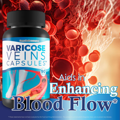 Varicose Veins Capsules - Our Best Natural Varicose Veins Treatment - Varicose Vein Supplement Anti Varicose Veins Women - Herbal Varicose Veins Treatment for Legs - Herbal Remedies for Varicose Veins Happy Health MarketplaceBuy Supplements Australia