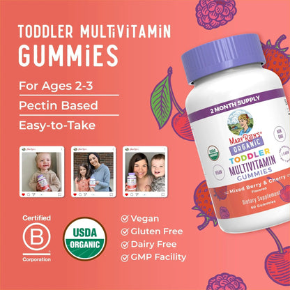 MaryRuth Organics Vitamin Gummy | Kids and Toddlers Age 2+ | USDA | Daily Vitamin C | D3 | Zinc | MaryRuth OrganicsBuy Supplements Australia