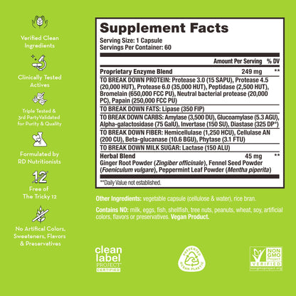 HUM Flatter Me Supplement for Daily Bloating - 18 Full Spectrum Digestive HUMBuy Supplements Australia
