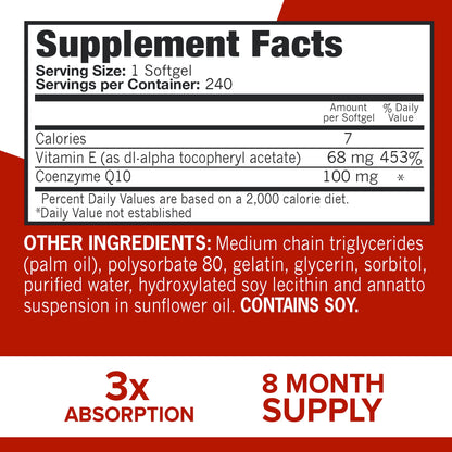 Qunol CoQ10 100mg Softgels Ultra 3X Better Absorption Coenzyme Q10 - Antioxidant QunolBuy Supplements Australia