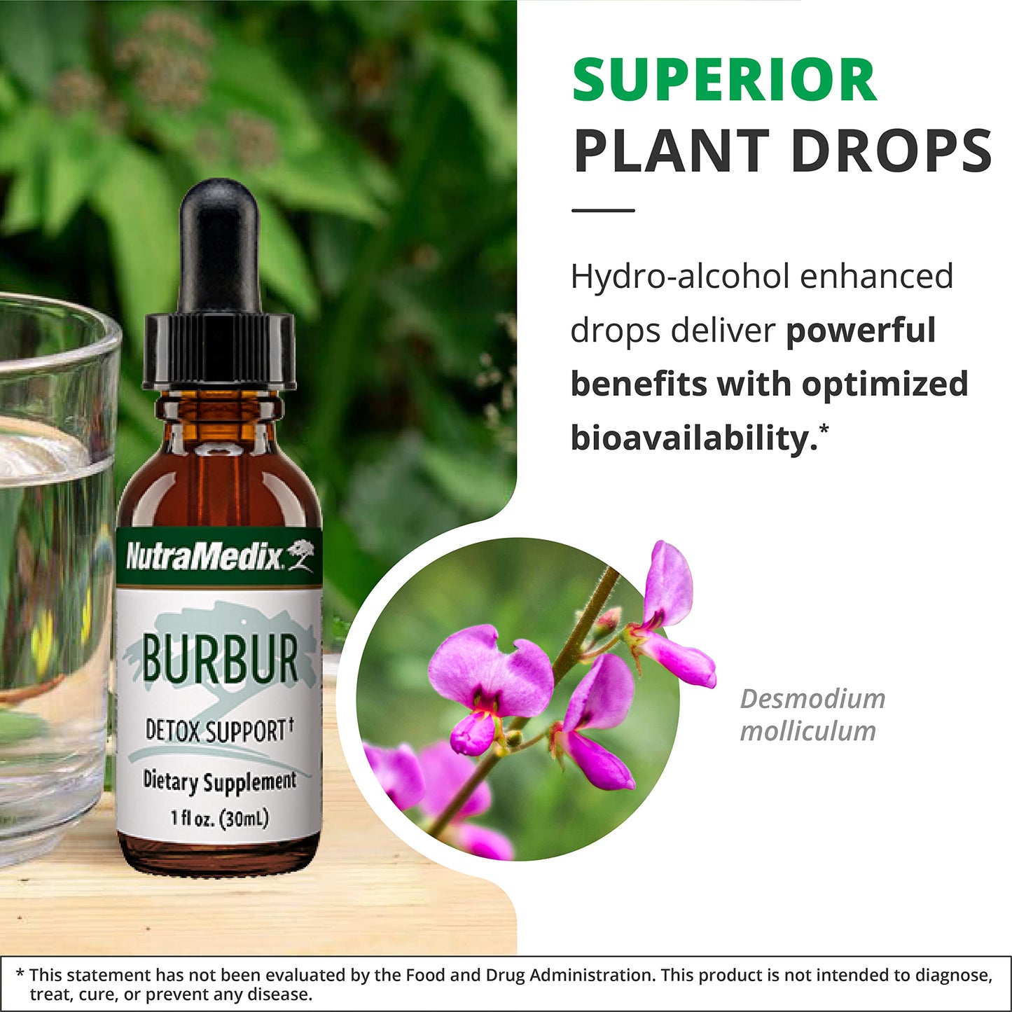 NutraMedix Burbur Detox Support Supplement - Desmodium Molliculum Extract Drops NutraMedixBuy Supplements Australia