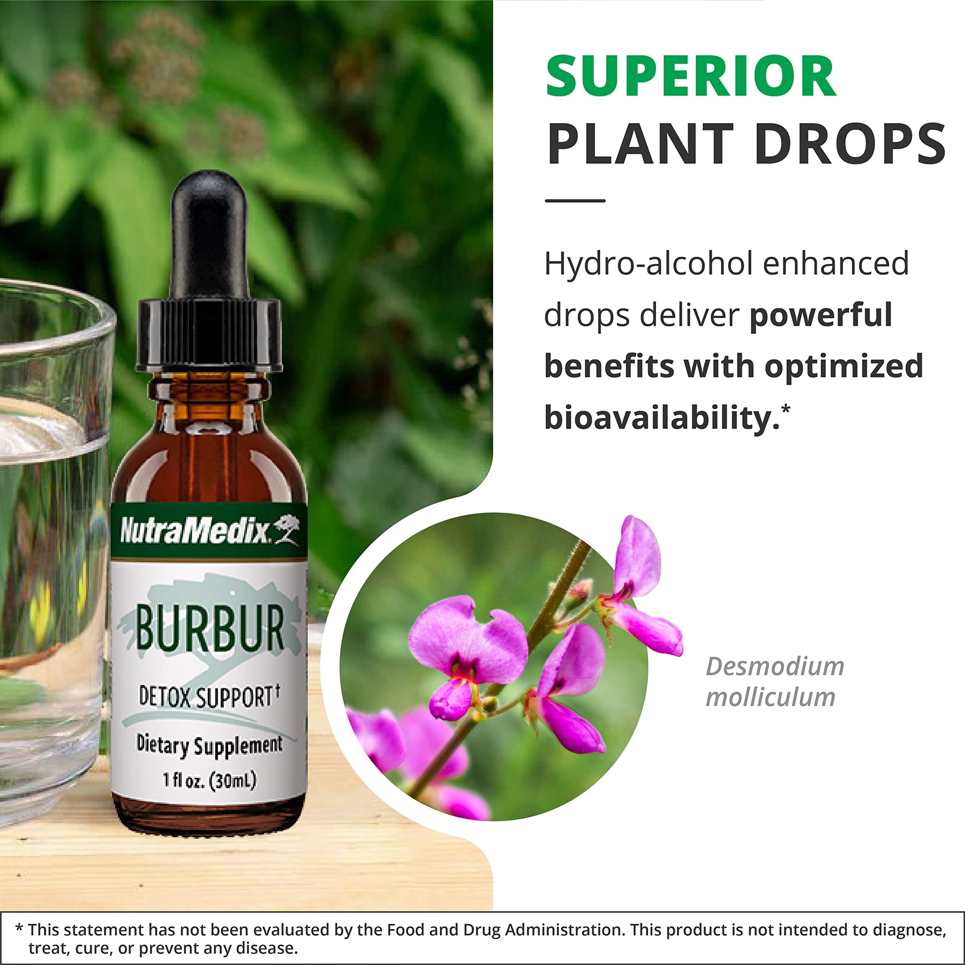 NutraMedix Burbur Detox Support Supplement - Desmodium Molliculum Extract Drops NutraMedixBuy Supplements Australia