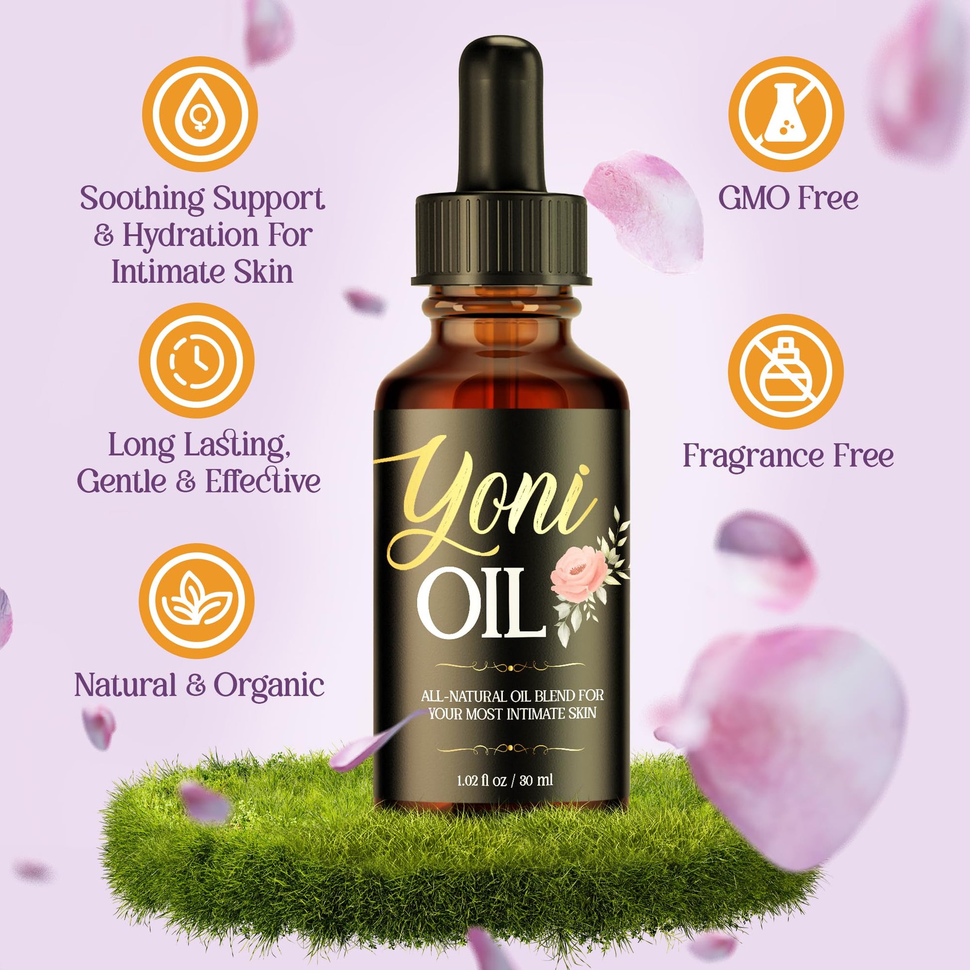 vibraxlabs Yoni Oil 1 Oz. Rose Scented Daily Feminine Wash Vulva Oil for pH Balance and Female Dryness vibraxlabsBuy Supplements Australia