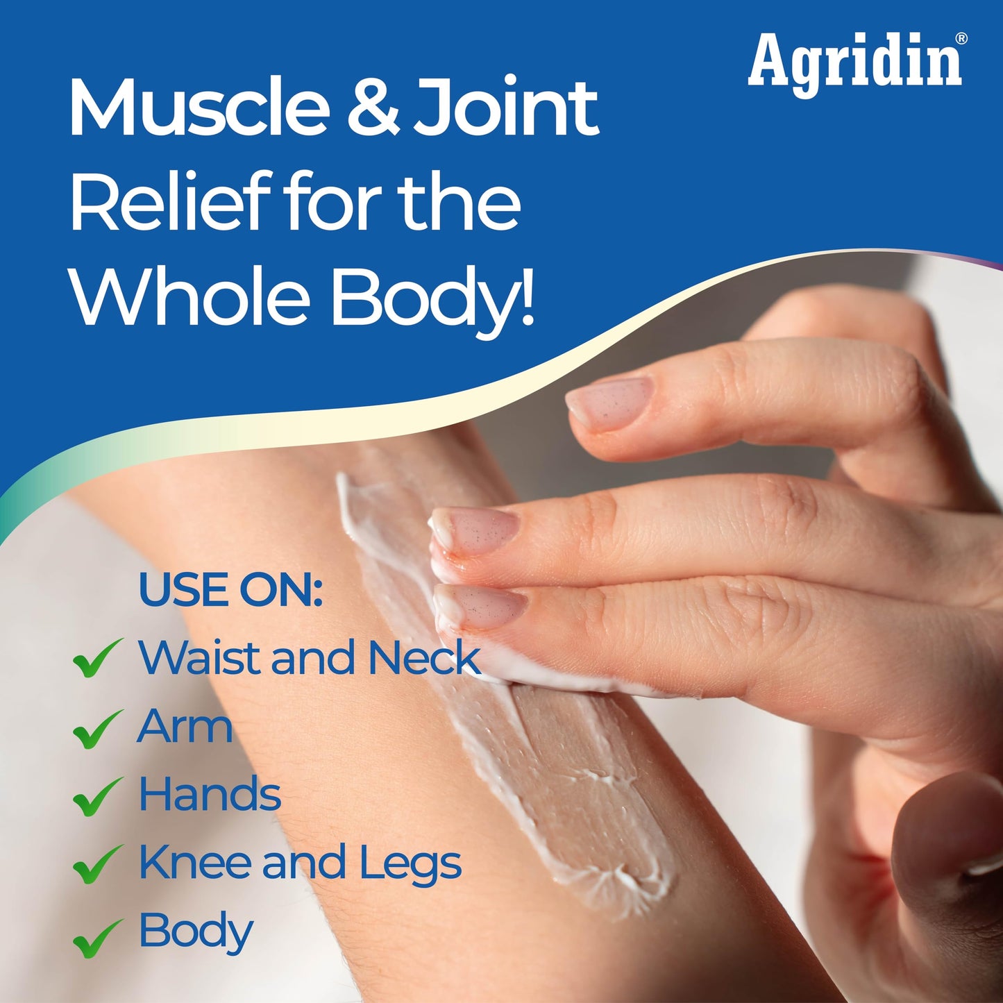 Agridin Arnica Pain Relief Cream for Joint & Muscle – Extra Strength Fast-Acting Formula – Targets Back, Knee, Neck, Hand, Foot Aches – Natural Massage Cream for Inflammation & Bruises AgridinBuy Supplements Australia