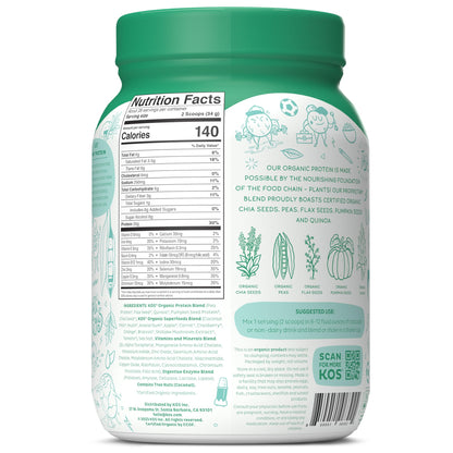 KOS Vegan Protein Powder, Unflavored & Unsweetened - Low Carb Pea Protein Blend KOSBuy Supplements Australia