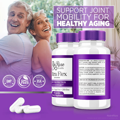 (2 Pack) Ultra Flex Capsules, Advanced Joint Support Supplement, Ultra Flex Natural Joint Health Formula, Max Strength Pills for Joint Wellness and Mobility, UltraFlex Vitamin Reviews (120 Capsules) NutraRizeBuy Supplements Australia