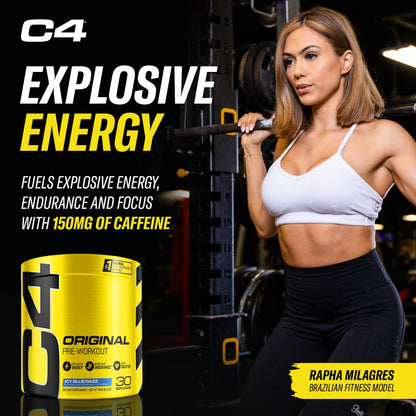 Cellucor Pre Workout & Creatine Bundle, C4 Original Pre Workout Powder, Icy Blue Razz CellucorBuy Supplements Australia