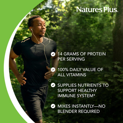NaturesPlus SPIRU-TEIN, Peaches & Cream - 1.12 lb - Plant-Based Protein Powder - Vitamins & Minerals for Energy - Vegetarian, Gluten Free - 15 Servings NaturesPlusBuy Supplements Australia