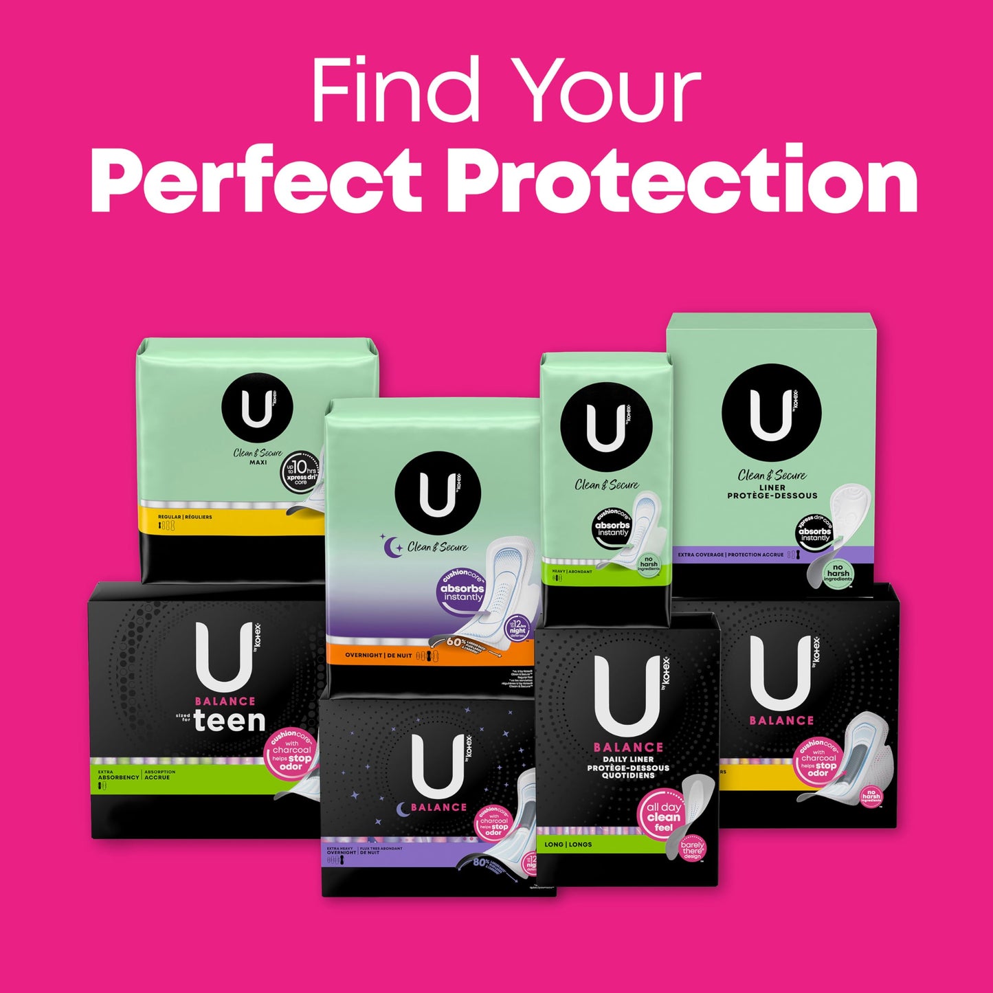 U by Kotex Balance Wrapped Panty Liners, Regular Length, 80 Count (Packaging May Vary) U by KotexBuy Supplements Australia