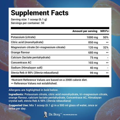 Dr. Berg Electrolyte Powder - Electrolyte Drink Supplements with 1000mg Potassium Dr. Berg NutritionalsBuy Supplements Australia