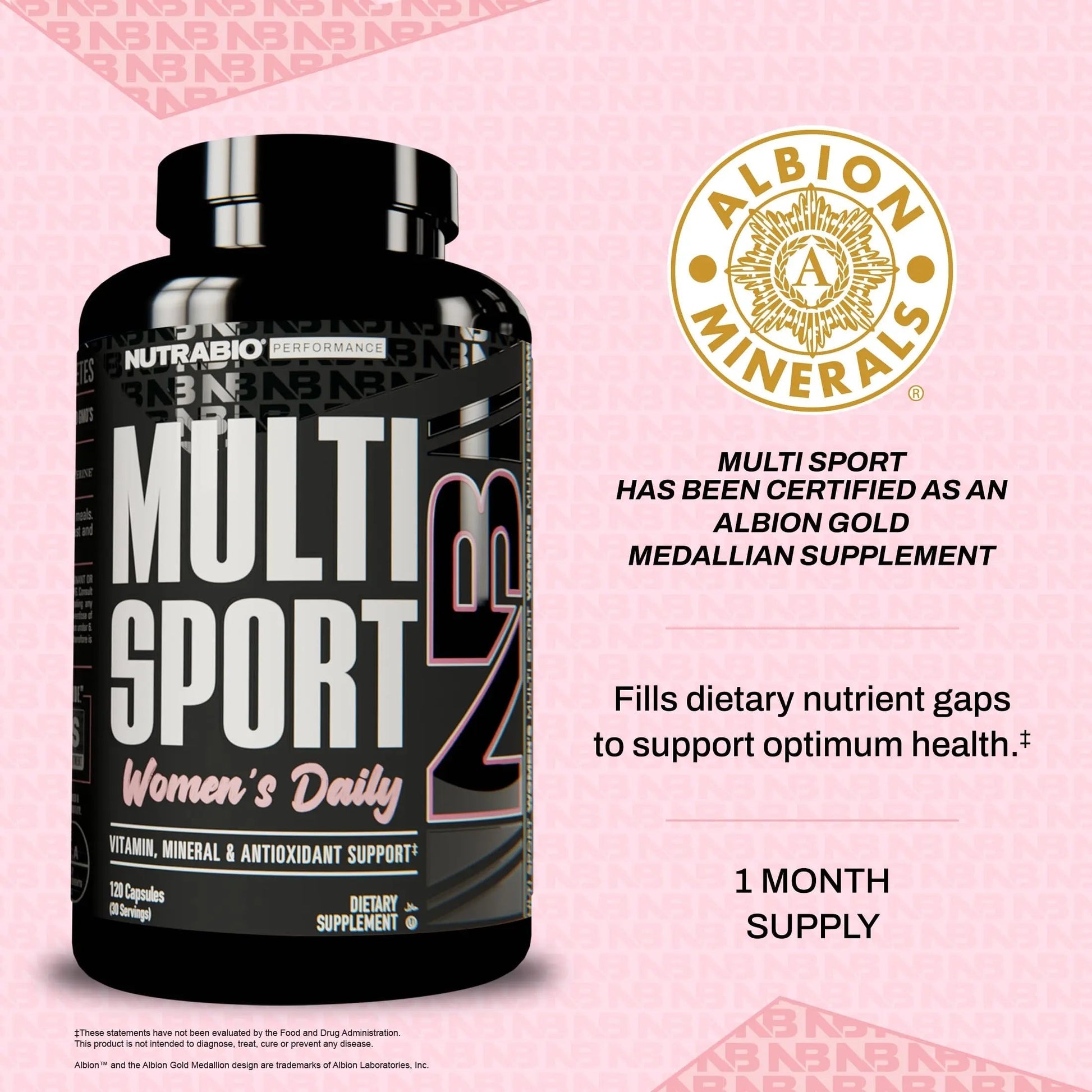 NutraBio Multisport for Women - Womens MultiVitamin - 33 Vitamins, Minerals, Micronutrients - Rich in Antioxidants NutraBio
