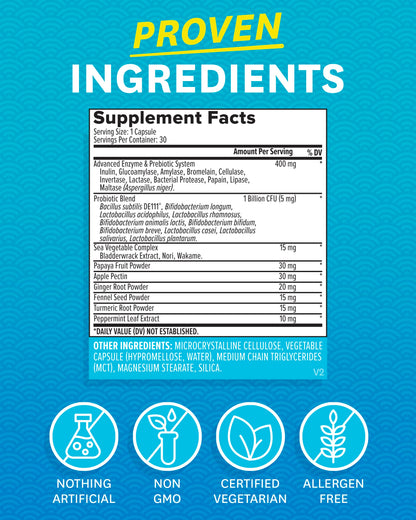 Zenwise Digestive Enzymes - Probiotic Multi Enzymes with Probiotics, 15 Ct Zenwise HealthBuy Supplements Australia