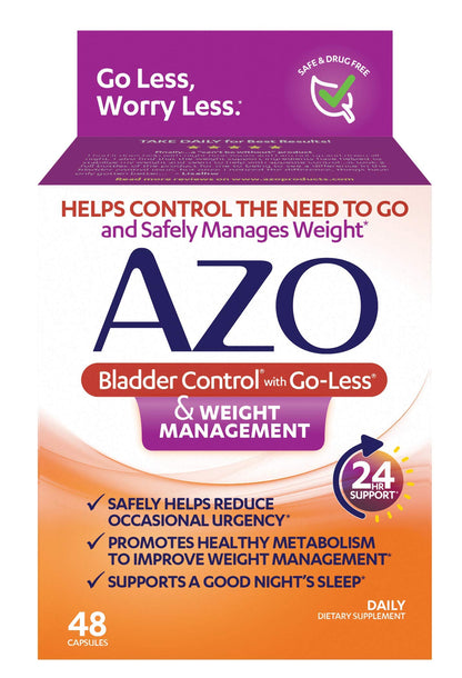 AZO Bladder Control with Go-Less® & Weight Management Dietary Supplement & Yeast Plus Dual Relief AZOBuy Supplements Australia