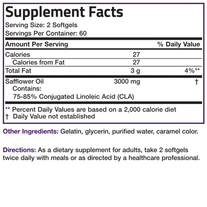 Bronson CLA 3000 Extra High Potency Supports Healthy Weight Management Lean Muscle Mass Non-Stimulating