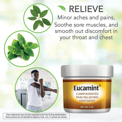 Botanic Choice Eucamint-Pain Relieving Ointment-Muscle, Joints, Sinus, Coughs Botanic ChoiceBuy Supplements Australia
