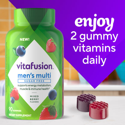 vitafusion Sugar Free Men’s Multi Daily Gummy Multivitamins, Supports Energy Metabolism, Muscle and Immune Health VitafusionBuy Supplements Australia