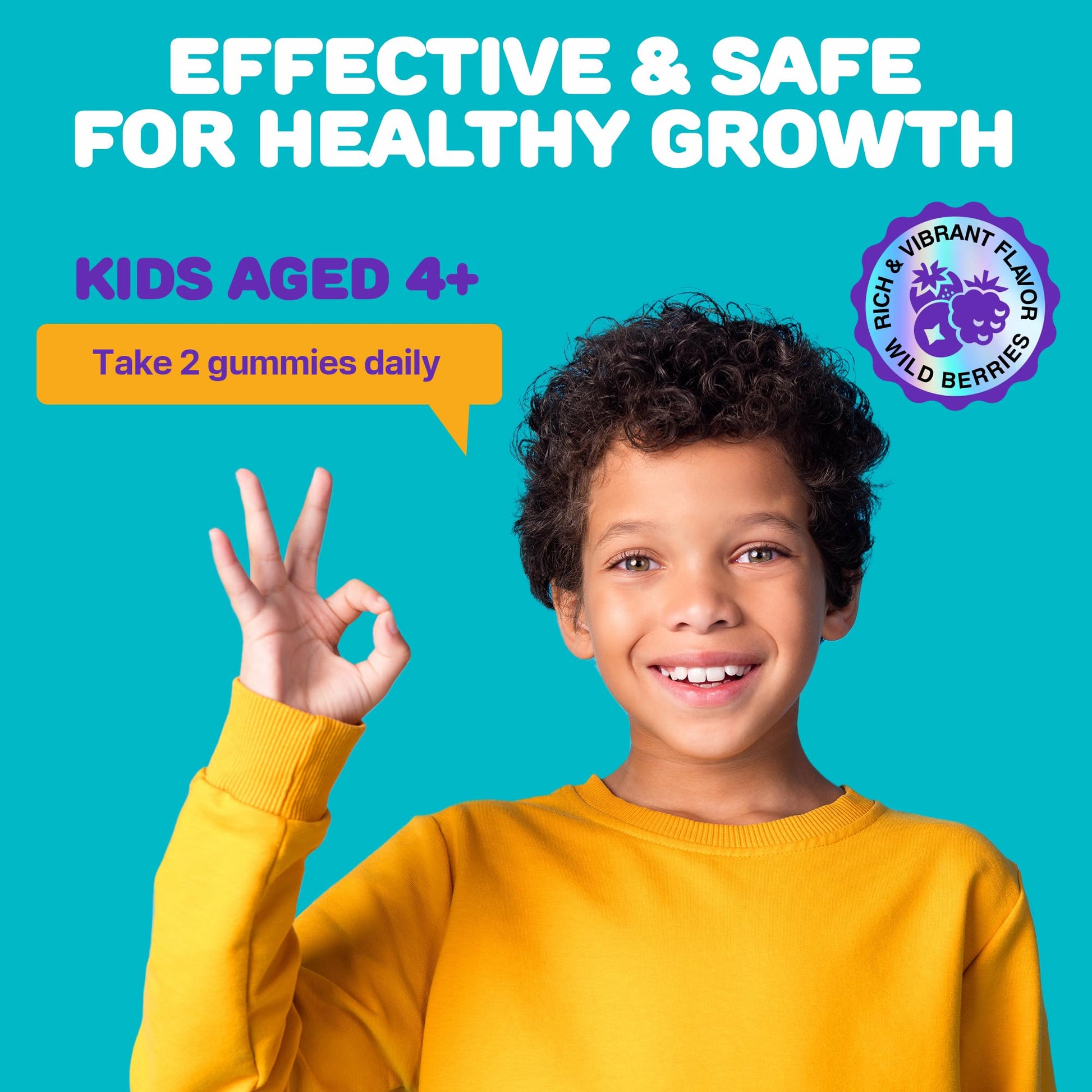Height Growth Gummies for Kids - Growth Vitamins for Teens, Height Increase Multivitamin for Boys & Girls with Calcium Vitamin D C K2 Magnesium Zinc, Natural Height Growth Maximizer Supplement, 60 PCS SILVERPEAKSBuy Supplements Australia