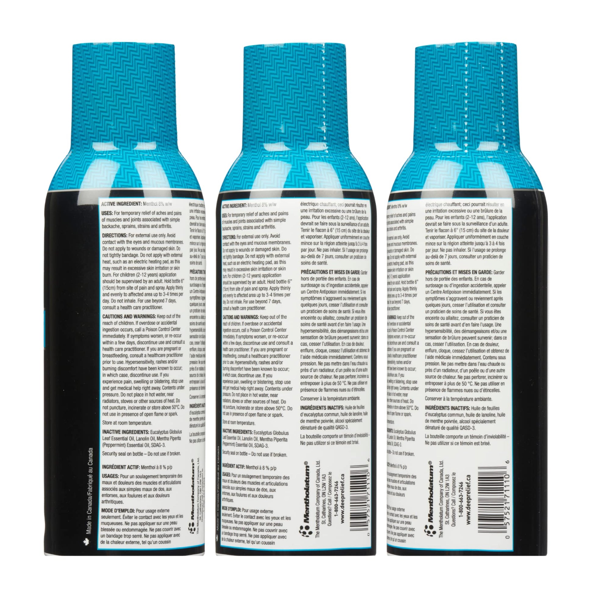 Deep Relief Ice Cold Spray, 150ml - Plastic Bottle, Spray, Cold Therapy, Turquoise, 5.3cm x 5.3cm x 17.1cm Deep ReliefBuy Supplements Australia