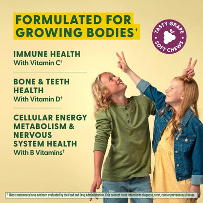 MegaFood Kids One Daily Multivitamin Soft Chews - Kids Vitamins with Vitamin B, Vitamin C, Vitamin D & Vitamin E - Age 4+, Vegetarian MegaFoodBuy Supplements Australia
