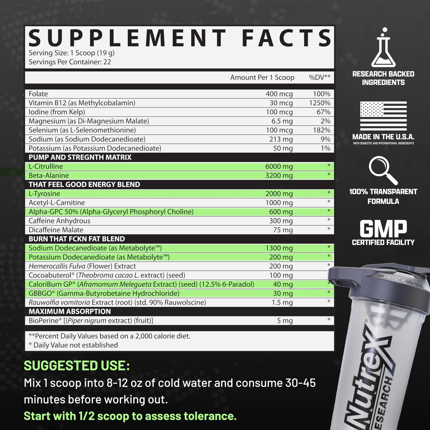 Nutrex Research Outlift Burn Thermogenic Pre Workout Powder, 2 in 1 Performance Nutrex ResearchBuy Supplements Australia