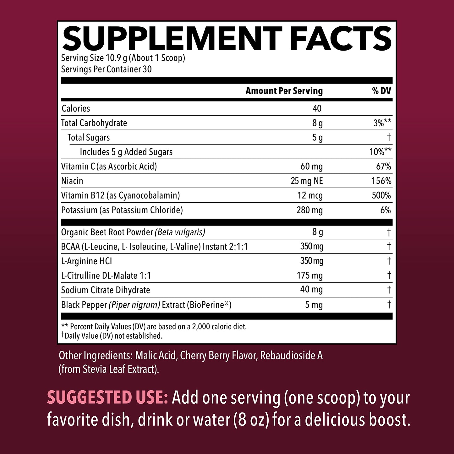 Organic Beet Root Powder with BCAA and L-Arginine for Energy and Stamina Support HAVASU NUTRITIONBuy Supplements Australia