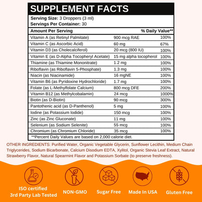 Vitaminally Women’s 50+ Liposomal Liquid Multivitamin – 16 Essential Vitamins & Minerals for Energy, Bone & Immune Support Vitaminally