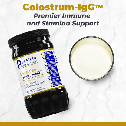 Premier Research Labs Colostrum-IgG Powder - Colostrum Supplement, Bovine Colostrum for Humans, Cow Colostrum for Immune Health, Superfood with Lactoferrin, Amino Acids, Nucleotides - 5 oz (150 g) Premier Research LabsBuy Supplements Australia