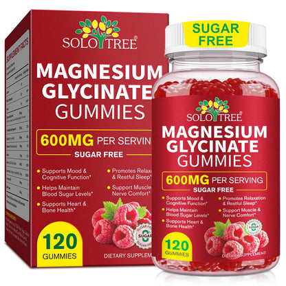 120 Count Magnesium Glycinate Gummies with L-Threonate（600mg Per Serving）,High Absorption Sugar Free Magnesium Potassium Supplement for Relaxation, Stress Relief, and Sleep Support for Adults & Kids WOJBALMNBuy Supplements Australia