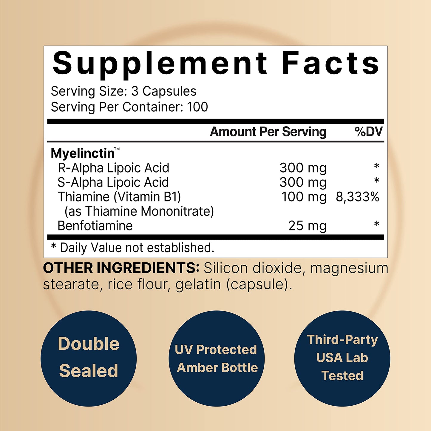 NatureBell Alpha Lipoic Acid 600mg Per Serving | 300 Capsules - with Vitamin B1 NatureBellBuy Supplements Australia