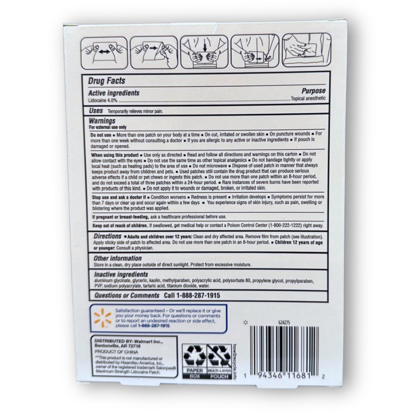 Topical anesthetic 4% Patch- 6 Count (Pack of 1), Boxed By Fusion Shop Store FUSION SHOP STORE Smart choices, meaningful life!Buy Supplements Australia