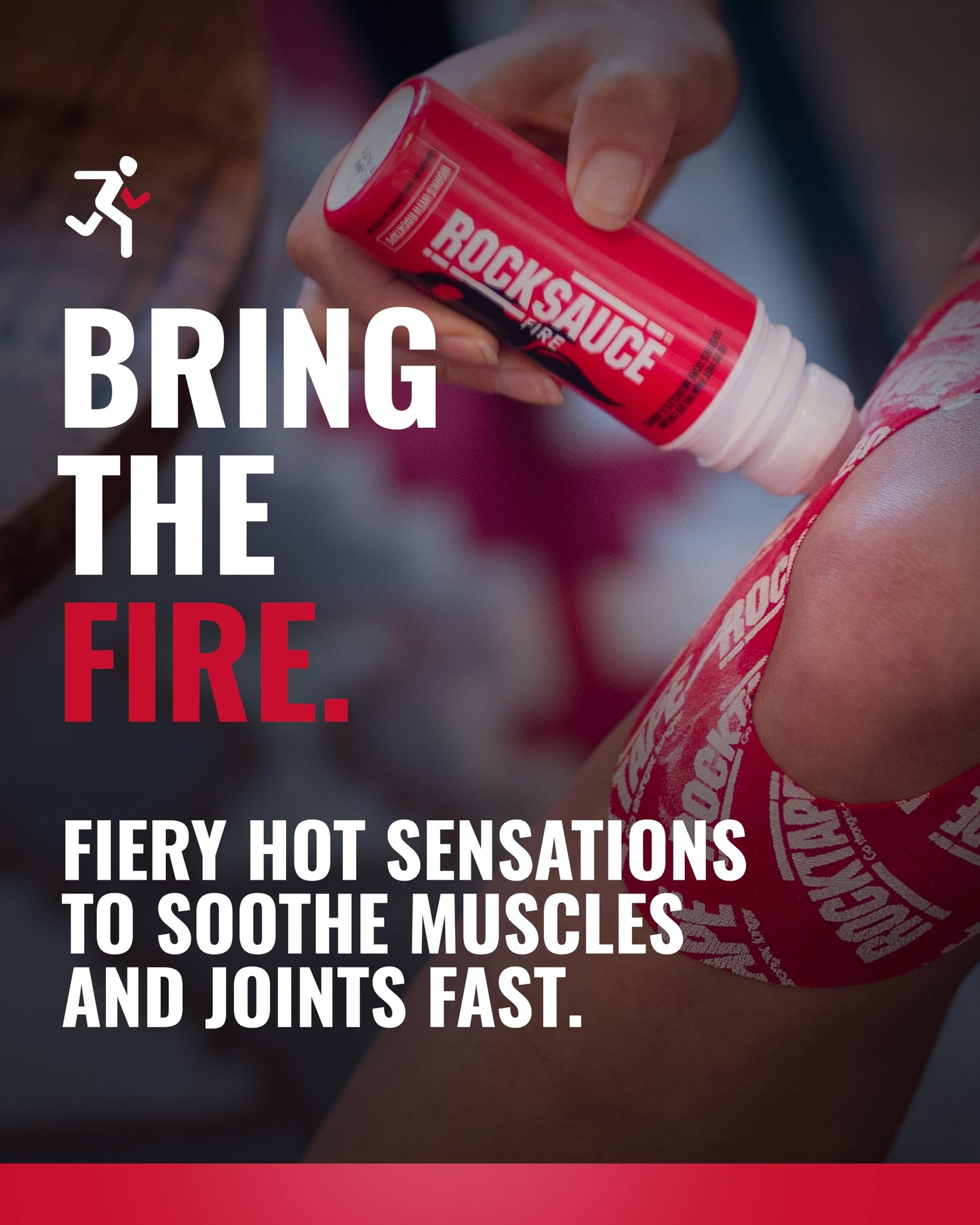 RockSauce Fire, 3 oz Roll-On - Easy to use Pain Relief Cream - Capsaicin & Menthol Formula Relieves Muscle & Joint Pain - Works w/ RockTape - No-Mess Applicator - Dye-Free, Won't Stain Clothes RockTapeBuy Supplements Australia