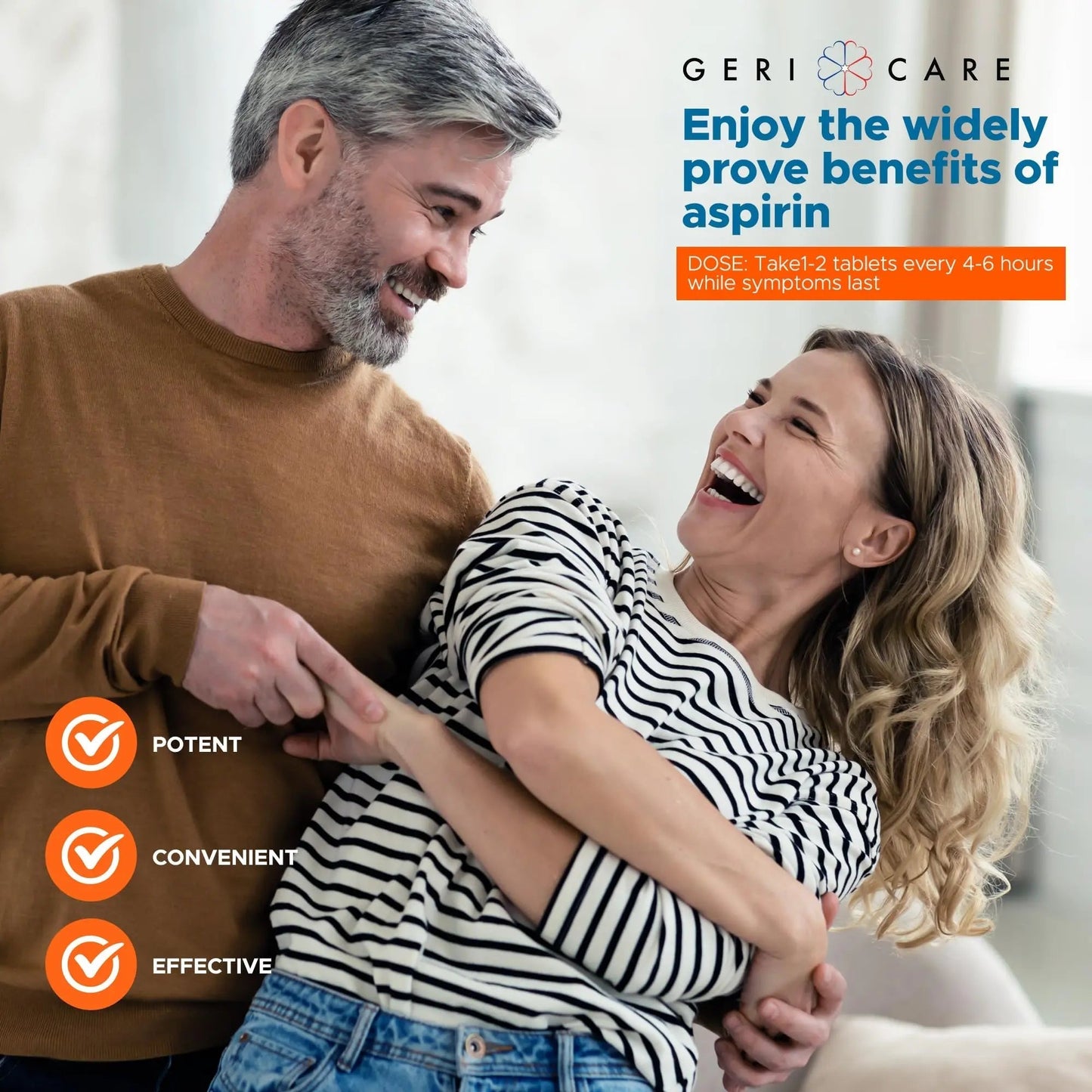 GeriCare Enteric Coated Aspirin Tablets 325mg (1000 Count) NSAID Pain Reliever & Fever Reducer for Adults- Regular Strength Aspirin for Headache Arthritis Menstrual & Muscle Pain GeriCareBuy Supplements Australia